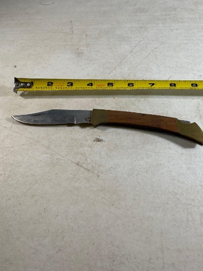 Wooden Handle Stainless Steel Pocket Knife