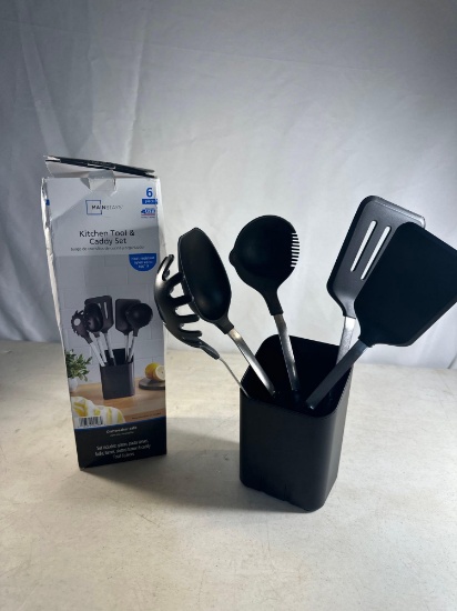 New 6 Pc Kitchen Tool and Caddy Set In Box