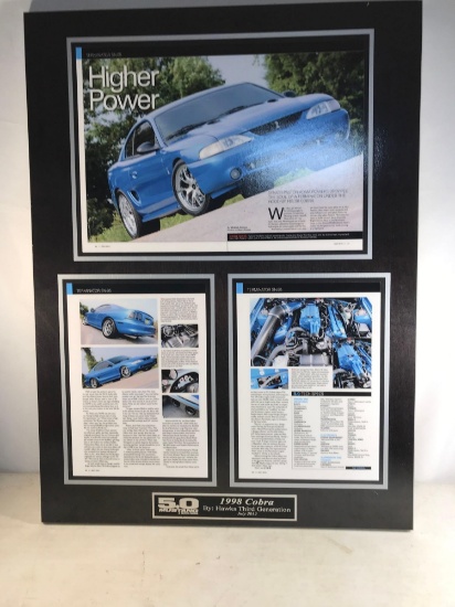 1998 Cobra Pictures on a wooden board for Display