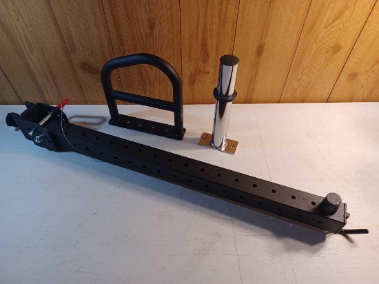 2.25 inches square tube x 38 inches long.