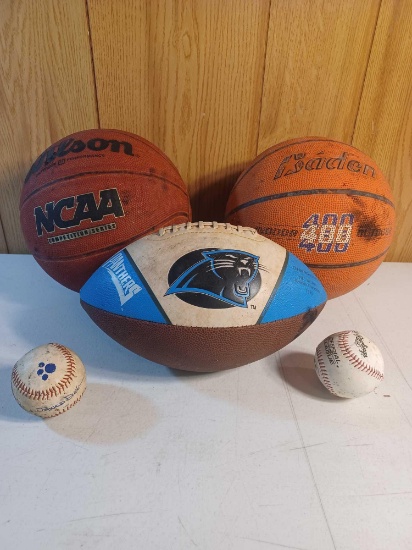 Wilson Basketball, Baden Basketball, Carolina Panthers Football, Rawlings Baseball, and Disney