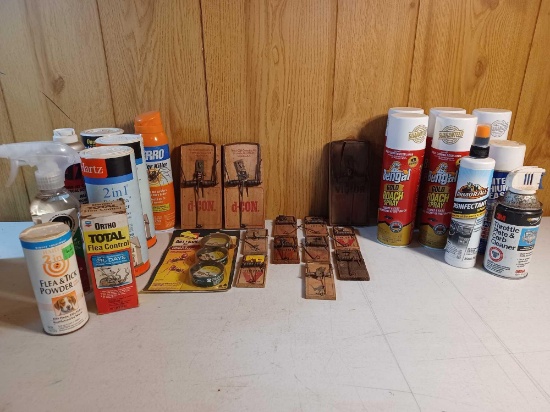 Roach Spray, Flea Powder, Ant Killer, Mouse/Rat Traps, Etc.