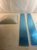 Glass Light Fixture, 2 Mirrors