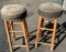 Wooden Bar Stools With Padded Seats