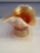 Imperial Marigold Carnival Glass Seashell Design Vase
