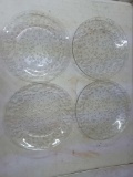 4 Decorative Glass Serving Platters