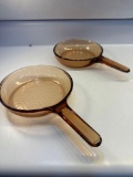 2 Vision Corning Ware Glass Cooking Pans