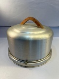 Vintage Mirror Aluminum Cake Pan With Lid