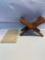 2 Pcs of Floor Tile / Wooden Folding Book Holder