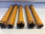 5 Wooden Spool Bobbins