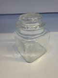 Vintage 2 Pc Clear Glass Candy Dish With Lid