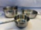 3 Pc Emeril Lagasse Stainless Steel Pots / Pans