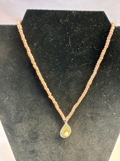 Costume Jewelry Necklace with Pearl Pendant
