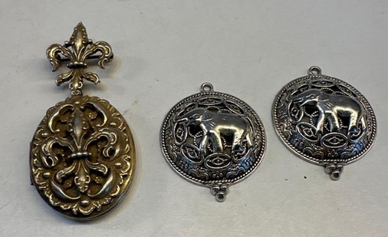 Costume Jewelry Pendant Locket/ Elephant Pendant