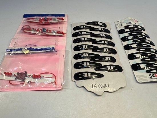 4 Ankles / 14 Count Hair Clips / 12 Pc Scunci Hair Clips