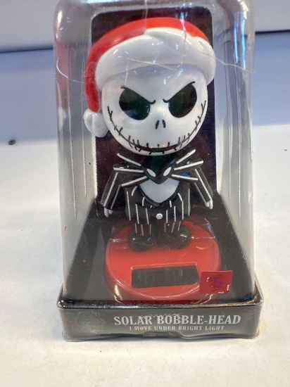 New Nightmare Before Christmas Solar Bobble Head In Package