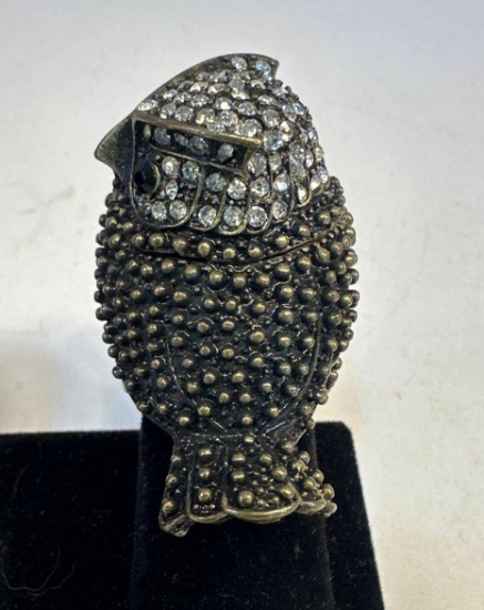 Costume Jewelry Owl Ring Size Adjustable