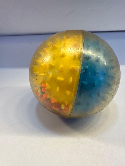 Vintage Playskool Roly Poly Chime Rocking Ball With Beads