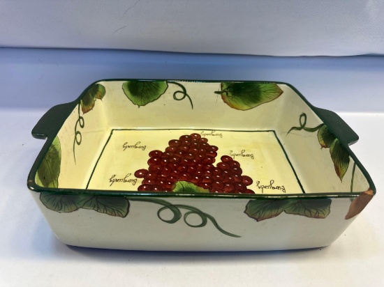 Decorative Ceramic Casserole Dish 10 x 12 Inch