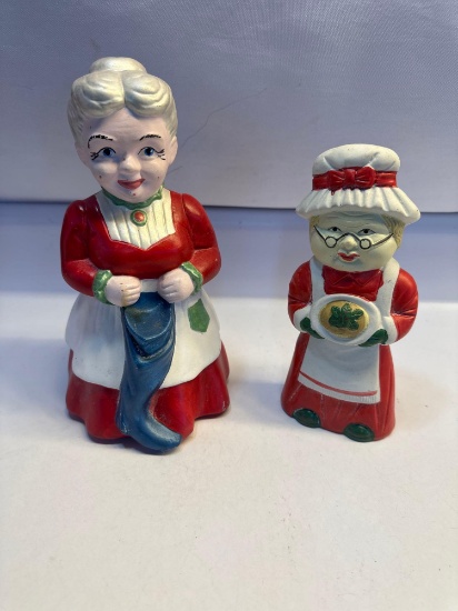 Vintage Hand Painted Ceramic Mrs Claus / Vintage Hand Painted Ceramic Mrs Claus