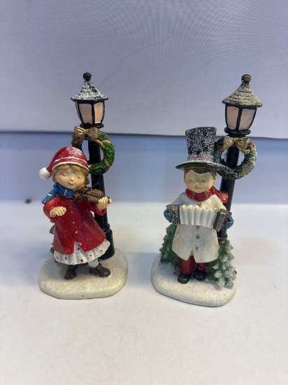 2 Christmas Girl/ Boy Figurines