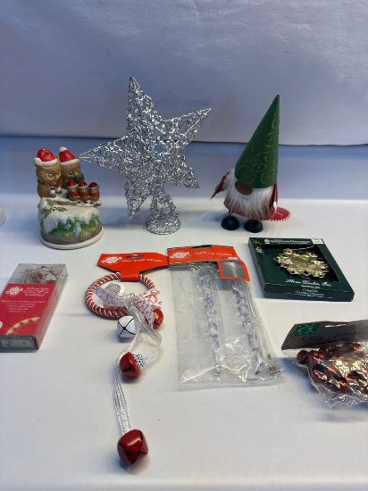 Christmas Lot - Gnome, Star Christmas Tree Topper, Ornament, Lights , Etc