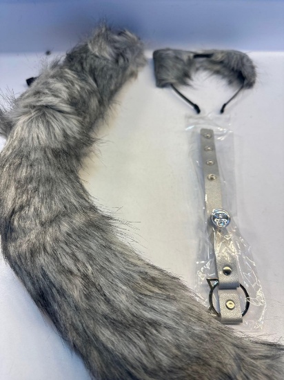 New Cat Ears and Wolf Fox Animal Tail Costume Set