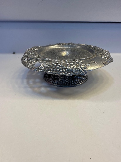 Rare Vintage Carson Fine Pewter Candle Holder / Wine Holder
