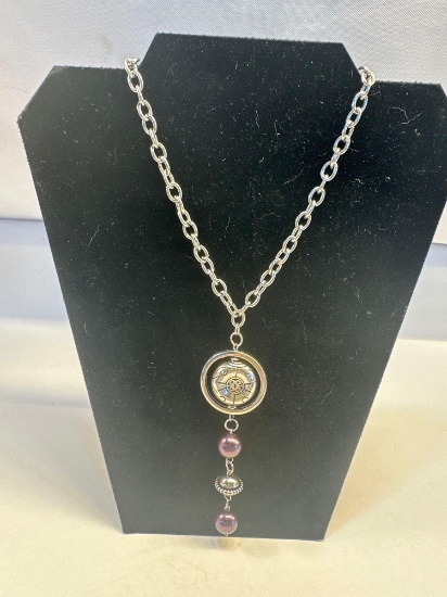 Necklace With Purple Beads
