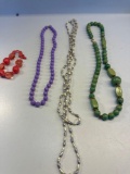 1 Bracelet/ 3 Costume Jewelry Necklaces
