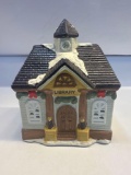 Vintage Porcelain Christmas Village The Library