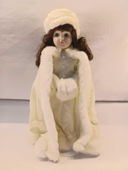 House of Lloyd Porcelain Collector Doll with White Cape