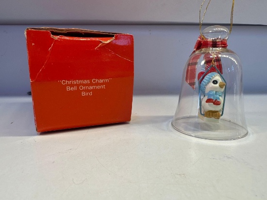 Avon - Bird Christmas Charm Bell Ornament In Box