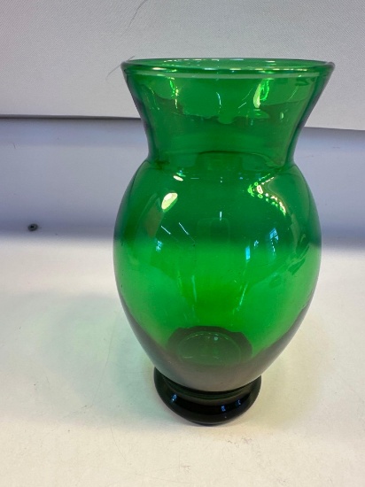 Green Glass Vase