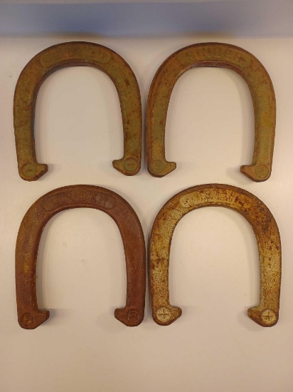 4 Metal Horseshoes