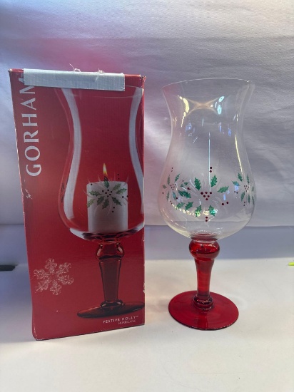 New Gorham Festive Holly Hurricane