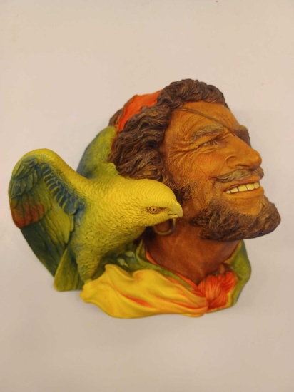 Vintage Bossons Chalkware - Pirate with Parrot