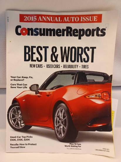 2015 Consumer Reports Best and Worst Autos