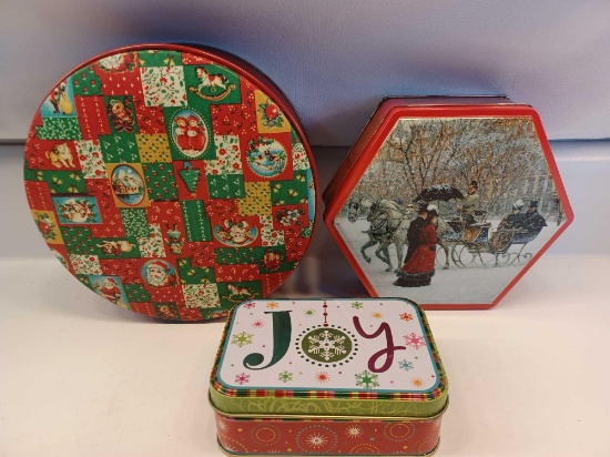 3 Christmas Tins