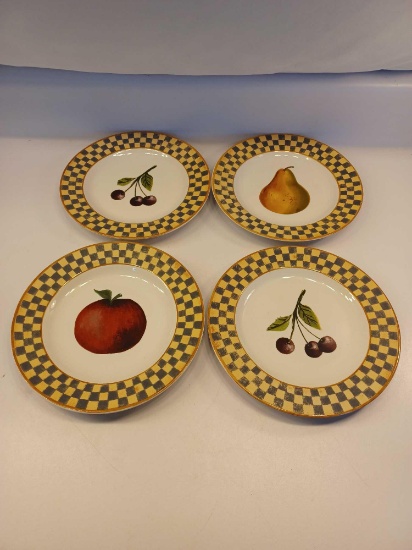 4 Country Orchard Wall Plates