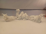 Vintage Homco White Nativity - Donkey, Camel, Cow