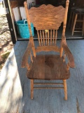 Solid Oak Dinning Arm Chair