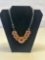 Mixed Metal Tri Color Disc Necklace