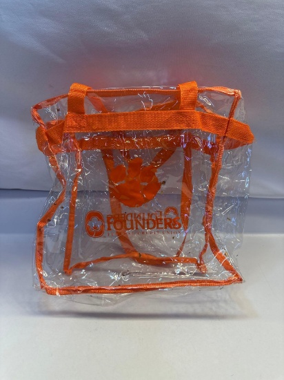 Medium Size Clear Clemson Bag With Straps