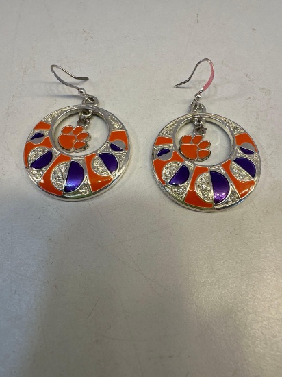 Pair Clemson Tigers Earrings