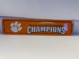2016 Clemson Football National Champions Metal Sign Wall Hanging