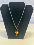 Rope Chain Necklace With Clemson Charm