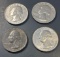 4 Liberty 1776 - 1976 Bicentennial Quarter Dollar Coins