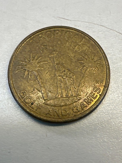 Tropical Island Golf and Games No Cash Value Coin