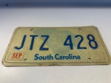 Vintage South Carolina License Plate